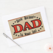 ハッピーバースデーパパラベル 長方形シール (封筒)