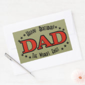 ハッピーバースデーパパラベル 長方形シール (封筒)