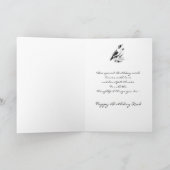 ハッピーバースデーパパヴィンテージカリフォルニアウズラバード カード (内部)