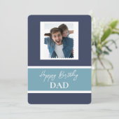 ハッピーバースデーパパ写真 カード (スタンド正面)
