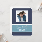 ハッピーバースデーパパ写真 カード (正面/裏面インサイチュ)