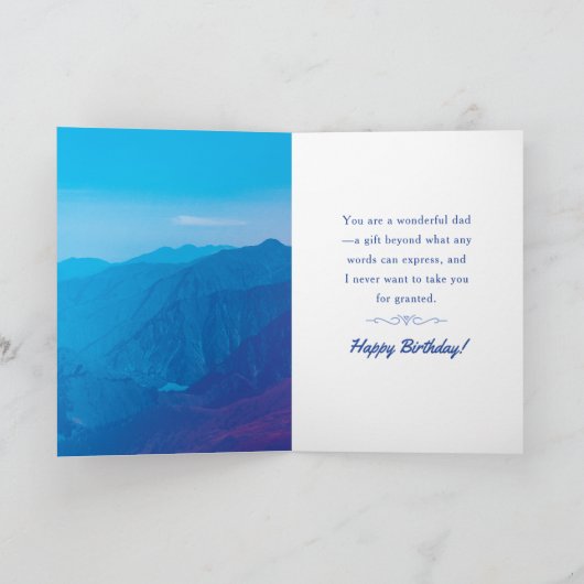 ハッピーバースデーパパ神あなたの誕生日 カード (内部)