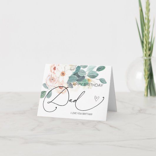 ハッピーバースデーパパ誕生日父名用ギフト カード (正面)