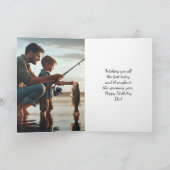 ハッピーバースデーパパ魚釣りグリーティングカード カード (内部)