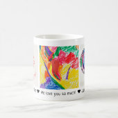 ハッピーバースデーパパ3カスタムフォトキッズアート コーヒーマグカップ (中央)