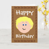 ハッピーバースデーパパ カード (黄色い花)