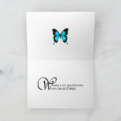 ハッピーバースデーパパ、ゲート付き風景 カード (内部)