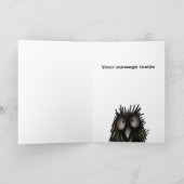 ハッピーバースデーパパ! – フおもしろいクロウ父の カード (内部)