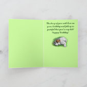 ハッピーバースデーパパ：ブルドッグ カード (内部)