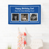 ハッピーバースデーパパ、ブルー誕生日バナー 横断幕 (インサイチュ)