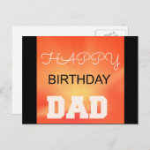ハッピーバースデーパパ ポストカード (正面/裏面)