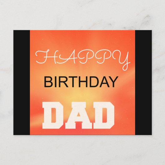 ハッピーバースデーパパ ポストカード (正面)