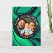 ハッピーバースデーパパ | 写真テンプレート カード (正面)