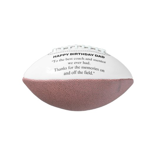 ハッピーバースデーパパ、最高のコーチとメンターへ アメリカンフットボール (回転90)