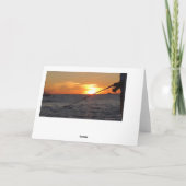 ハッピーバースデーパパ、魚釣りアットサンセットカード カード (裏面)