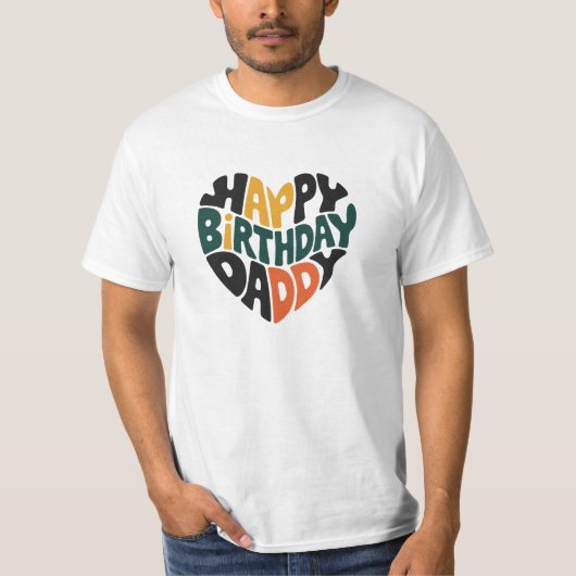 ハッピーバースデーパパ Tシャツ (正面)