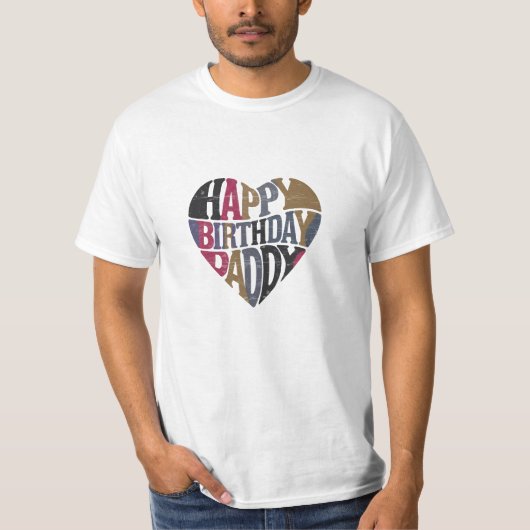 ハッピーバースデーパパ Tシャツ (正面)