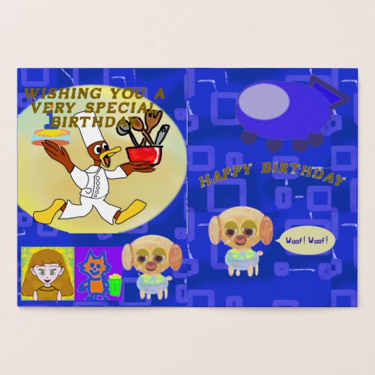 ハッピーバースデーパピースペースシャフシェフダッキー(アヒルちゃん) 箔カード (内部)