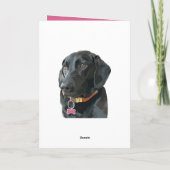 ハッピーバースデーパピードッグブラックラブラドールレトリバー カード (裏面)