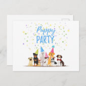 ハッピーバースデーパピーホリデーハガキ シーズンポストカード (正面/裏面)