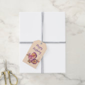 ハッピーバースデーパンシーブーケギフトラベル – 水彩 ギフトタグ (より糸付き)