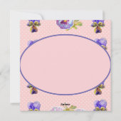 ハッピーバースデーパンジーフローラ女性名札 シーズンカード (裏面)