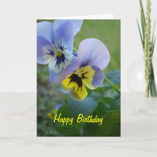 ハッピーバースデーパンジー カード (正面)