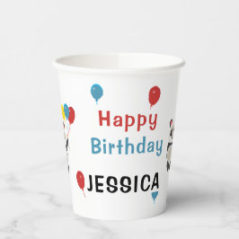 ハッピーバースデーパンダベアーホワイト 紙コップ