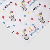 ハッピーバースデーパンダベアーホワイト 薄葉紙 (詳細)