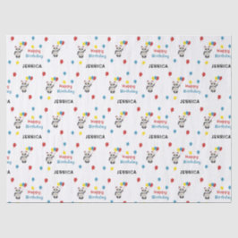 ハッピーバースデーパンダベアーホワイト 薄葉紙