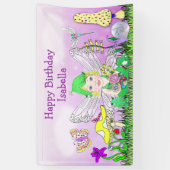 ハッピーバースデーパーソナライズされたおとぎ話をテーマ 横断幕 (縦)