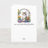 ハッピーバースデーパーソナライズされたおばあちゃんかわいい猫 カード (裏面)