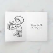 ハッピーバースデーパーソナライズされたとカラーリングページ カード (内部)