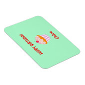 ハッピーバースデーパーソナライズされたのカップケーキ マグネット (右側)