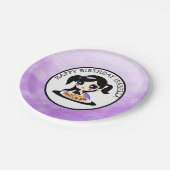 ハッピーバースデーパーソナライズされたアニメガールピザパーティー ペーパープレート (アングル)