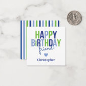 ハッピーバースデーパーソナライズされたエンクロージャカード ノートカード (正面/裏面インサイチュ)