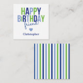 ハッピーバースデーパーソナライズされたエンクロージャカード ノートカード (正面/裏面)