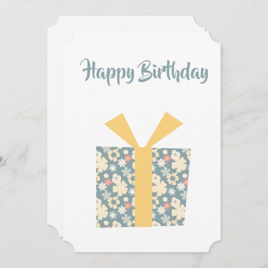 ハッピーバースデーパーソナライズされたカード シーズンカード (正面/裏面)