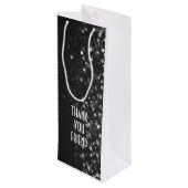 ハッピーバースデーパーソナライズされたバッグ – ワイン，光沢 ワインギフトバッグ (裏面アングル)