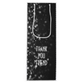 ハッピーバースデーパーソナライズされたバッグ – ワイン，光沢 ワインギフトバッグ (正面)