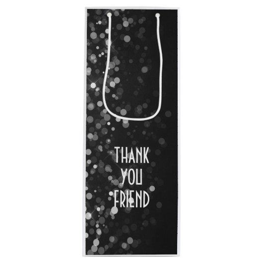 ハッピーバースデーパーソナライズされたバッグ – ワイン,光沢 ワインギフトバッグ (正面)