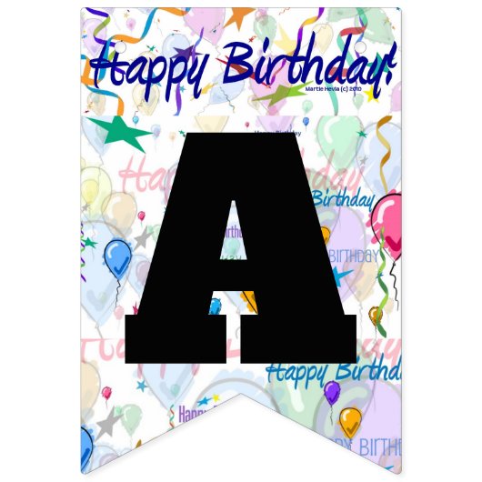 ハッピーバースデーパーソナライズされたバンティング旗 バンティングフラッグ (第3の旗)