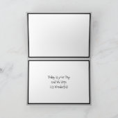 ハッピーバースデーパーソナライズされたパパキッドの写真 カード (内部)