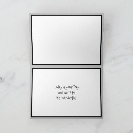 ハッピーバースデーパーソナライズされたパパキッドの写真 カード (内部)