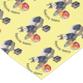 ハッピーバースデーパーソナライズされたパンダテーブルランナー ショートテーブルランナー (コーナー)