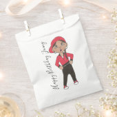 ハッピーバースデーパーソナライズされたヒップホップジャズ フェイバーバッグ (クリップ留めされた状態)