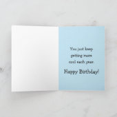 ハッピーバースデーパーソナライズされたペンギンキッズカード カード (内部)