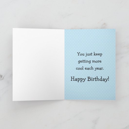 ハッピーバースデーパーソナライズされたペンギンキッズカード カード (内部)