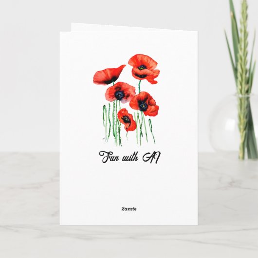 ハッピーバースデーパーソナライズされたママポピーかわいらしズ カード (裏面)