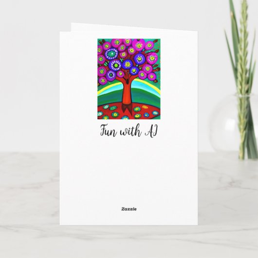 ハッピーバースデーパーソナライズされたママ カード (裏面)